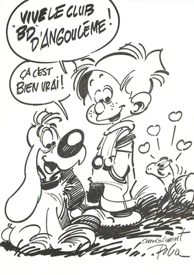 Club BD d'Angoulême — caricatura de personagens — desenho de Pala