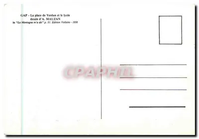 Stulecie Liceum D.Villars Gap — 1986 — rysunek A. Maouzan — Rewers