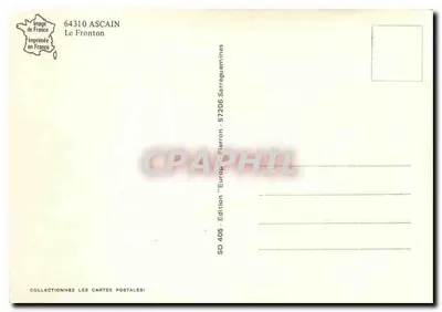 Ascain — Centralna plac z hotelo-restauracją — Edition Europ’Pierron, nr 405 — Rewers