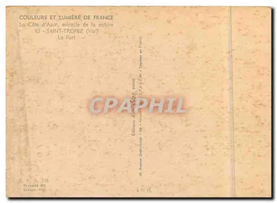 Saint-Tropez — Port — Wydawnictwo Jean-Jaurès — Rewers