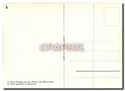 La Croix-Rouge vista dall'Accademia di Belle Arti e d'Arte applicata a Losanna — Stampa di R. N. Régin, Losanna — Verso
