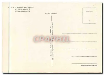 Besse-en-Chandesse — Velhas Casas na Auvergne pitoresca — Éditions du Lys — Verso