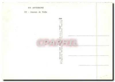 Jogadores de Vielle — Em Auvergne — Combier, Imp. MACON (S.-e-l-L.) 'CIM' — Verso