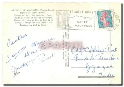 Mount Dore — Under the Snow — Éditions de l'Hôtel de Vichy — Back