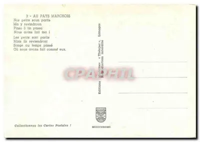 Um casal idoso em uma cozinha tradicional — Pays Marchois — Éditions Diplôme de la France, Mexichrome — Verso