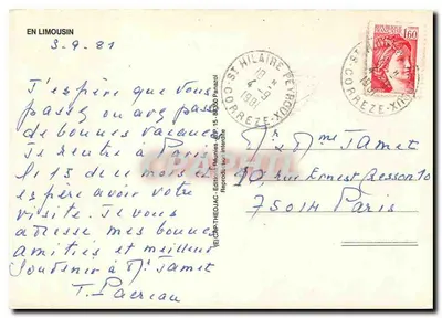 Limousin — terra da árvore e da água — Éditions Réunies — Verso