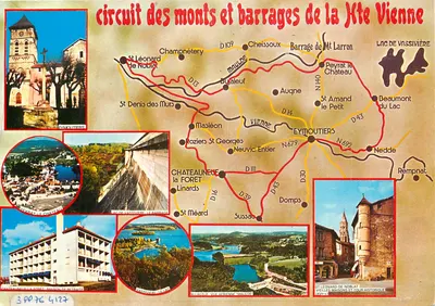 Circuito dos montes e barragens da Haute-Vienne — Impressor Combibier, n° 3 PP 76 4127
