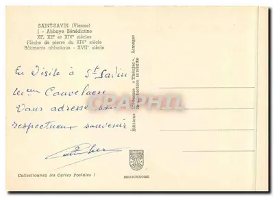 Saint-Savin (Vienne) — Abadia beneditina — Editor IRIS — Verso