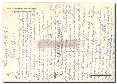 Stazione dei Benedettini — Limoges — Edizione La Cigogne — Verso
