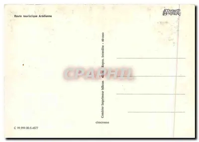 Rota Turística Arédiennne — Carta Postal Ilustrada — Impressor Combier Mâcon — Verso