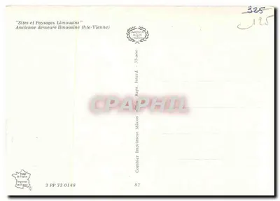 Stara demera limousińska — hte-Vienne — Combier Imprimeur — Rewers