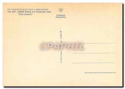 Coin du feu — Lou Cantou — AS Couleurs Naturelles, P.P. 557 — Rewers