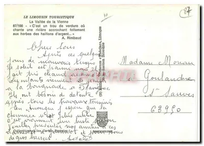 Cascata na Vale da Vienne — editor IRIS, n° 87/166 — Verso