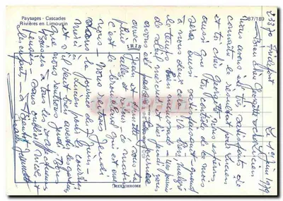 Krajobrazy - Wodospady - Rzeki w Limousin — n° 87/189 — Rewers