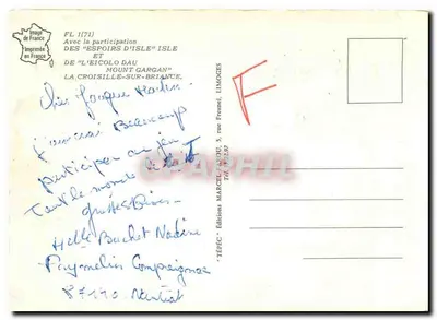 Folklores Limousins — Edições MJF, série FL 1(71) — Verso