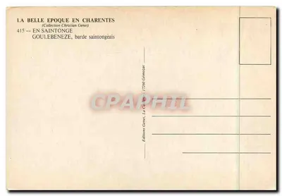 Poitevin dit Goulebenèze — O barda saintongeais — Edições Christian Genet, n°415 — Verso