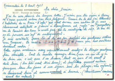 Paesaggio del bocage — Vendeé — editore IRIS, n° 85-117 — Verso