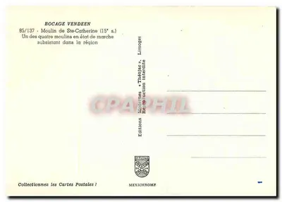 Moinho de Sainte-Catherine — Bocage vendeano — Edições Théolac — Verso