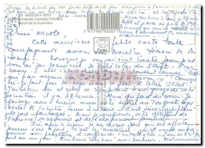 Moinho de Vento — Moinho da Guérière — Edições Négev — Verso
