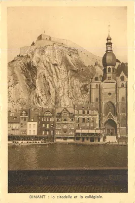 Dinant: a cidadela e a colegiata — Foto W. Kessels, S.A. Brix, Bruxelas