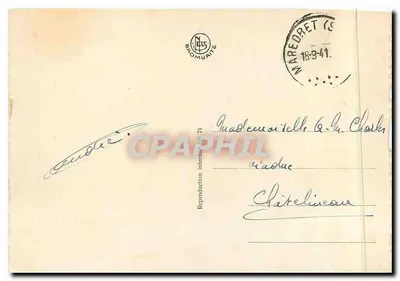 Abadia de Maredsous — Vista do Sudoeste — Nels, reprodução proibida n°71 — Verso