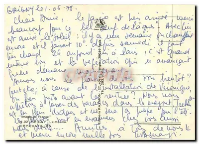 O Moulin de Grigny — Grigny, França — Edições RAYMON Color — Verso