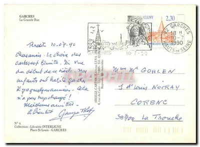 Garches — A Grande Rue — Editor ABEILLE-CARTES, n°4 — Verso