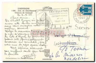 Zamek Tournœil — Auvergne — wydawca: Mexichrome — Rewers