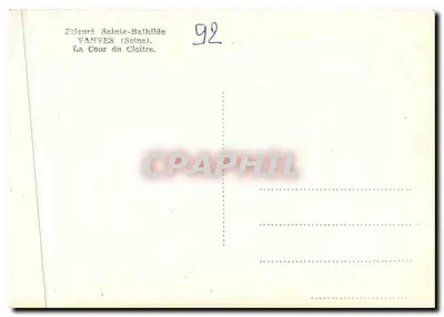 Prieuré Sainte-Bathilde — Vanves (Seine) — Dziedziniec Klasztoru — Rewers