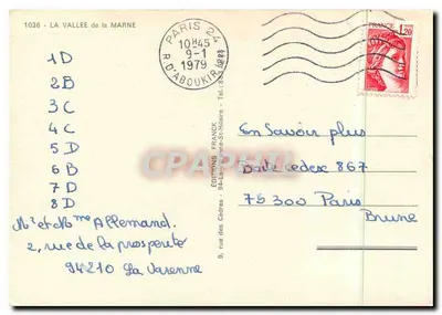 Mosty i pejzaż nad Marne — Dolina Marne — Wydawnictwo Franch — n° 1038 — Rewers