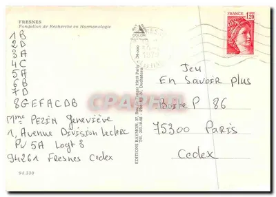Edifício circular moderno — Fresnes — Éditions RAYMON — Verso