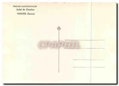 Ołtarz Prieuré Sainte-Bathilde — Vanves (Seine) — wydawca nieznany — Rewers