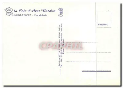 Saint-Tropez — Ogólny widok — Wydawnictwo Azur Riviera — Rewers