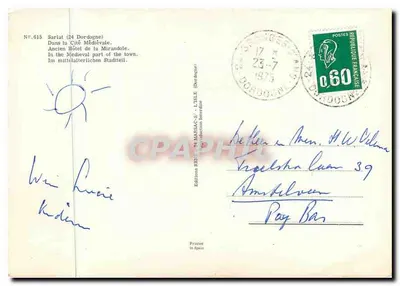 Sarlat (24 Dordogne) — Antigo Hotel da Mirandole — Éditions REI - L'ISLE — Verso
