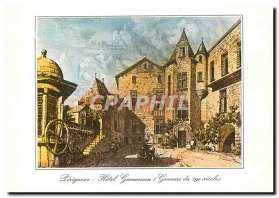 Périgueux : Hotel Gamanson — gravura do século XIX — Edições Périgueux