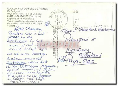 Les Eyzies — Paese dei Funghi e dei Castelli — Edizioni Jean-Jaurès-d'Arcueil — Verso
