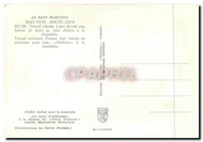 Homem segurando um pão — diante de uma lareira — editor IRIS, n° 23/136 — Verso