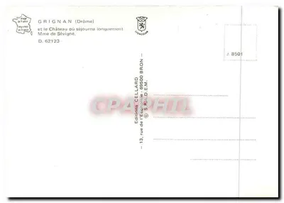 Grignan e a Marquesa de Sévigné — Edições Cellard — Verso
