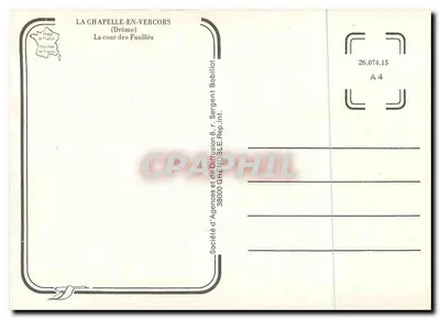 La chapelle-en-Vercors — A cour dos Fuzilados — Société d'Agences et de Diffusion Bobillot — Verso