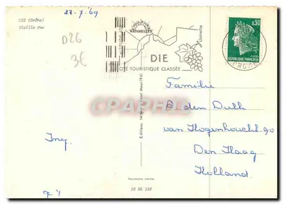 Die (Drôme) — Velha rua — Éditions Coupoleurs Naturelles, n° 86 D5 136 — Verso