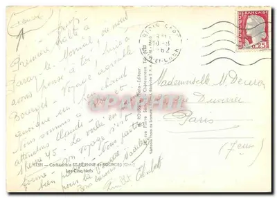 Katedra św. Eulalii w Bourges — widok wewnętrzny — J. ROUSSEAU, Photo-Sénateur, Paryż — Rewers