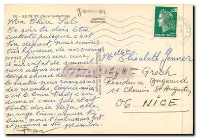 Wyspa Ré — La Couarde sur Mer — wydawca Artaud, nr 101 — Rewers