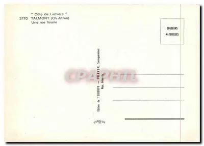 Talmont (Ch.-Mme) — Ulica z kwiatami — Wydawnictwo Europy, Sarreguemines — Rewers