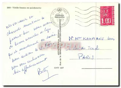 Velha mulher em quichennotte — Charente-Maritime — Graphphil — Verso