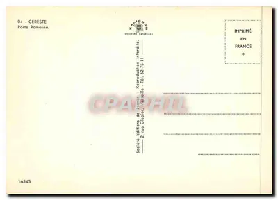 Cereste — Porta Romana — Société Éditions de France — Verso