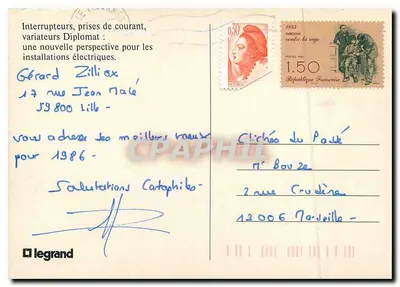 Diplomat — wyłączniki, gniazda, regulatory — wydawca Legrand, nr 2006 — Rewers