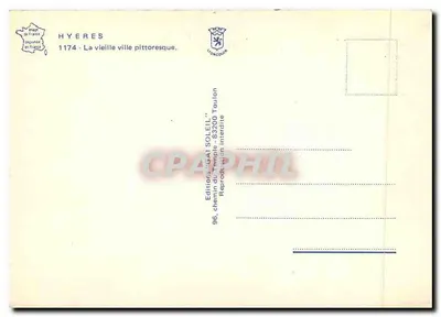 Hyères - A velha cidade pitoresca — Éditions Gai Soleil, Toulon — Verso