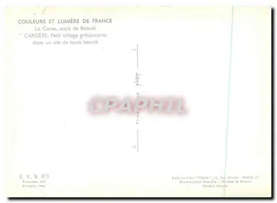 Cargèse — Pequeno vilarejo grego-corsa em um local de beleza extraordinária — Edições d'Art YVON — Verso