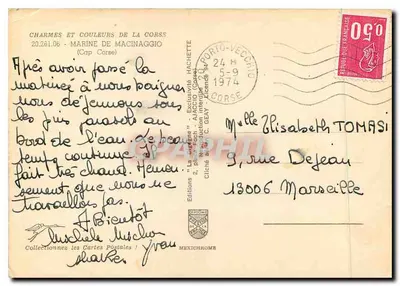 Cap Corse — Macinaggio — Edições Hachette — Verso