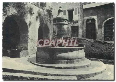 Saint-Paul-de-Vence — Uma velha fonte (1840) — Cie des Arts Photographiques, Paris